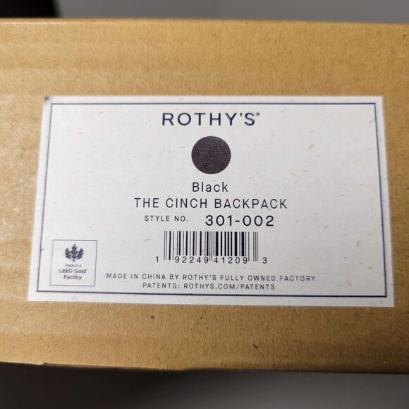 The Cinch Backpack in Black - Picture 6 of 6